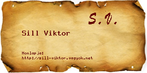 Sill Viktor névjegykártya